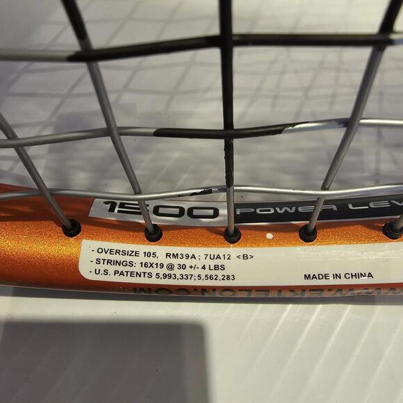 Ektelon Air Graphite Ti 1500 Power Level Racquetball Racquet Orange With Cover - Picture 5 of 12
